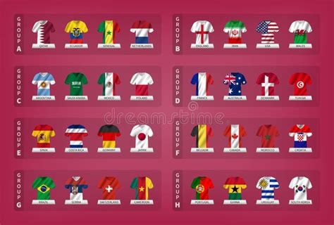 Qatar Soccer Fifa World Cup Tournament 2022 32 Teams Group Stages