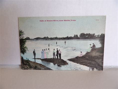 Falls Of Brazos River Marlin Tx Vintage Postcard Ebay