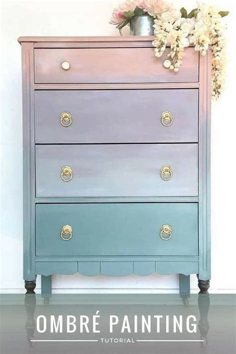 How To Paint Ombré Furniture Furniture Makeover Furniture Furniture