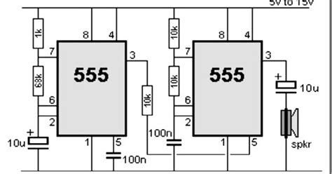 555 Timer Circuit Diagram Police Siren Simple Schematic Collection