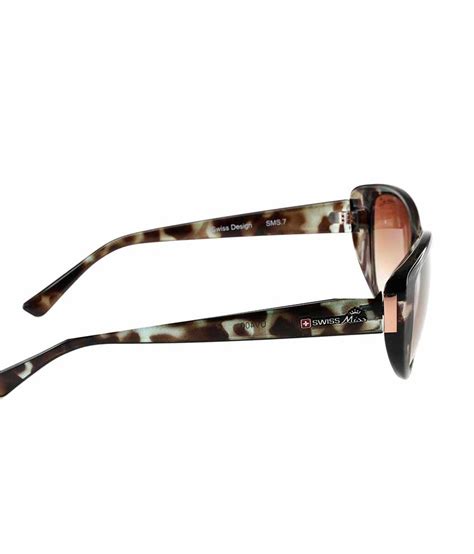 Swiss Military Brown Cat Eye Sunglasses Sms7 Buy Swiss Military Brown Cat Eye Sunglasses