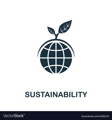 Sustainability Icon Simple Element From Life Vector Image
