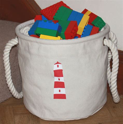 Canvas Toy Storage Bucket Bag Medium By The Original Canvas Bucket Bag