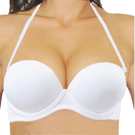 Super Boost Push Up Bra Thick Padded Support Add 2 Cup Strapless Lingerie Bcd Ebay