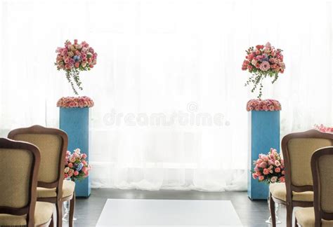 Beautiful Wedding Ceremony Design Decoration Elements With Arch Floral