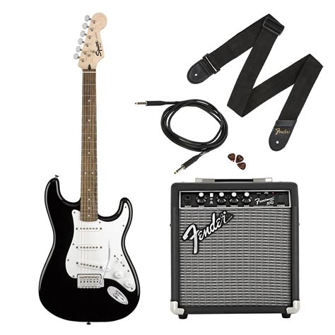 Pack Squier Stratocaster Black Gear Music