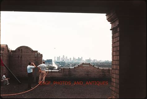 1960s Detroit Cityscape Skyline Seen From Roof Orig Vtg Amateur 35mm Photo Slide Ebay