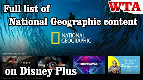Full List Of National Geographic Content On Disney Plus Wta Youtube
