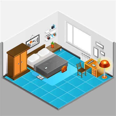 Home Interior Isometric Illustration 472956 Vector Art At Vecteezy