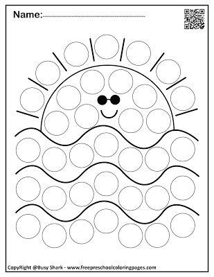 There are 7 free printables covering the following words: Set of Summer dot markers pages in 2020 | Dot marker ...