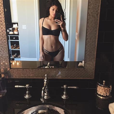 Kylie Jenners Black Swimsuit Instagram Popsugar Fashion