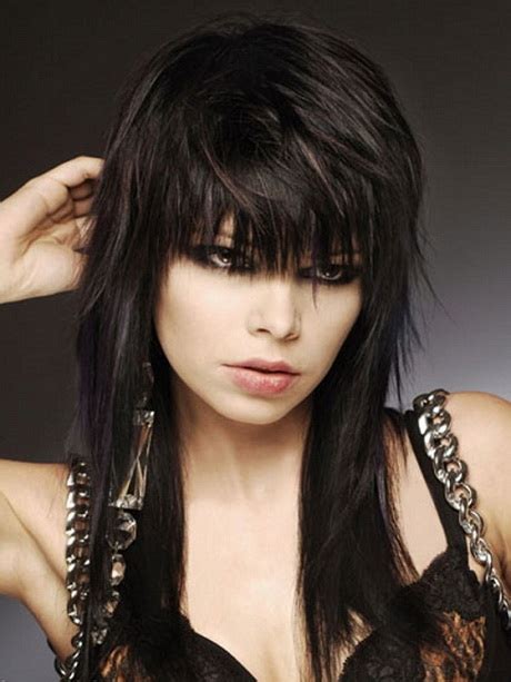 Punk rock hairstyle for long hair. Rock hairstyles for women