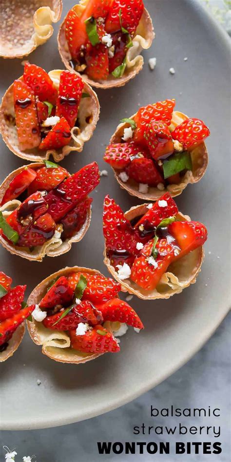 Strawberry Balsamic Bites With Feta And Basil Recipe In 2022 Fancy
