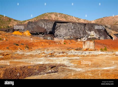 Lunar Like Despoiled Landscape From Opencast Mineral Extraction In The