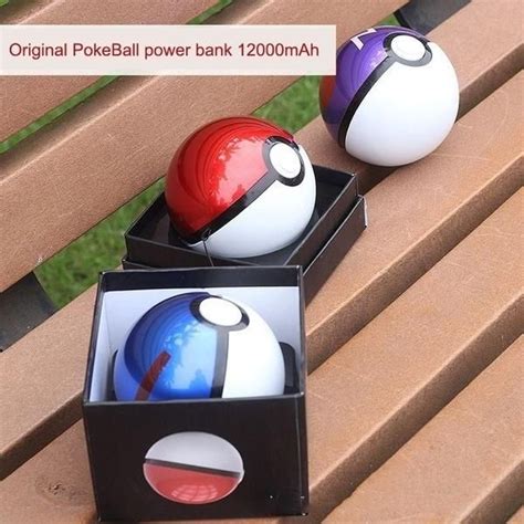 Pokemon Go Pokeball Power Bank Battery Portable Charger With Led Light 12000mah Portable Power
