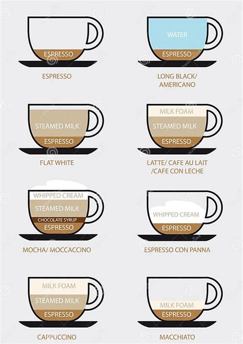 Coffee Types Stock Illustration Illustration Of Cafe 22309057