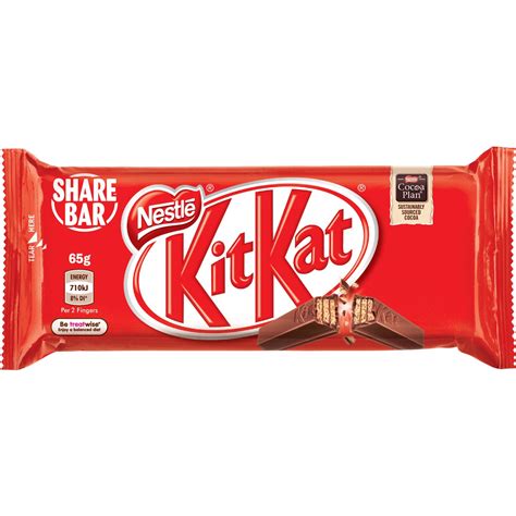 Nestle kit kat finger milk chocolate bar. Nestle Kit Kat King Size 65g | BIG W