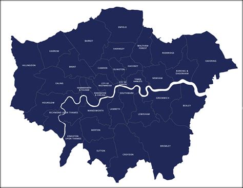 Map Of London Boroughs Royalty Free Editable Vector Map Maproom
