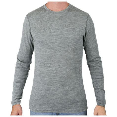 meriwool mens base layer 100 merino wool midweight long sleeve thermal shirt