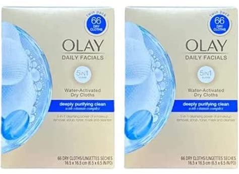 Olay Daily Facial 5 In 1 Water Activated Dry Cleansing