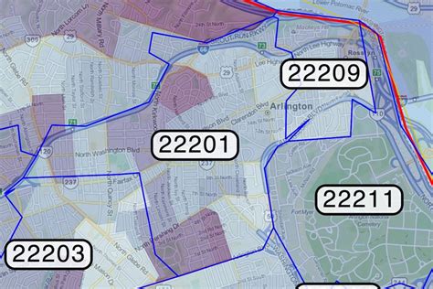 32 Arlington Zip Codes Map Maps Database Source
