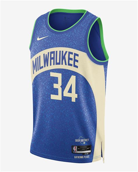 Giannis Antetokounmpo Milwaukee Bucks City Edition 202324 Mens Nike