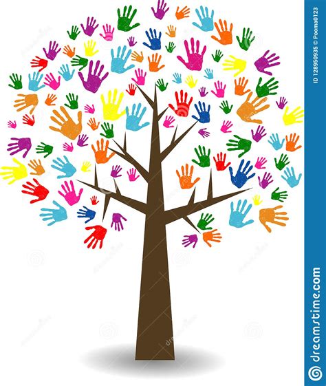 Abstract Colorful Family Tree Stock Vector - Illustration of digital, business: 128950935