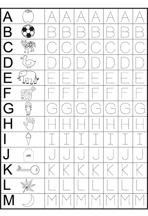 Abc Tracing Worksheets Printable Free Letters Worksheets