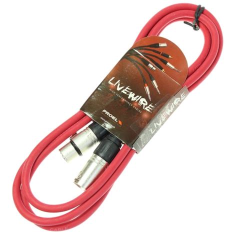 Livewire 2m Xlr Microphone Cable Balanced Male To Female Xlr Mic Lead