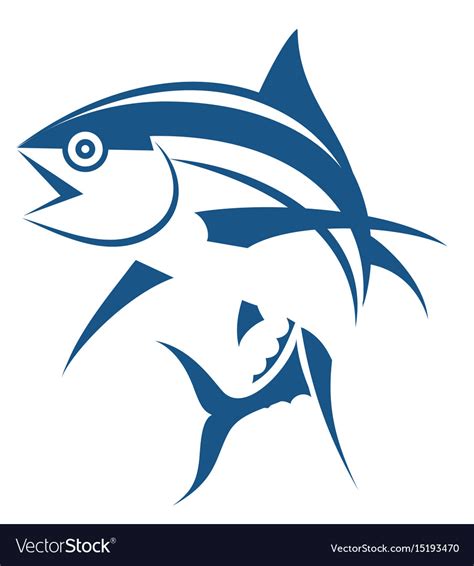 Fish Logo Template Symbol Of Fishing Club Vector Image