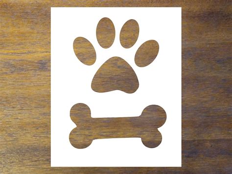 Dog Paw Stencil With 5 Total Sizes 1 2 3 Dog Paw Print Stencil Paw
