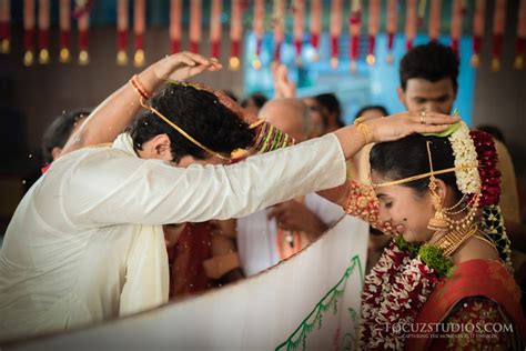 The Bride And Groom Are Getting Ready For Their Hindu Wedding Ceremony