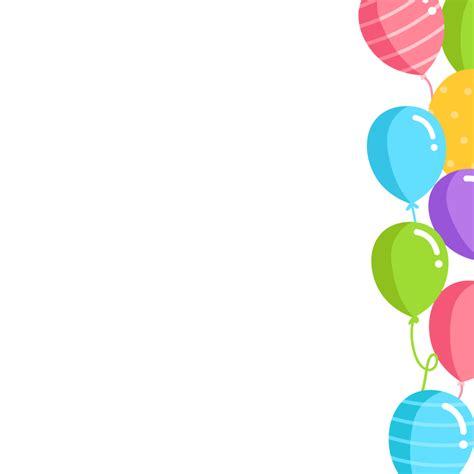 Birthday Balloons Border Png