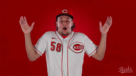 Luis Castillo Baseball  By Cincinnati Reds Find And Share On Giphy