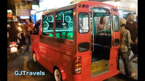 Ride In A Tuktuk Along The Beachfront Of Patong Beach In Phuket At