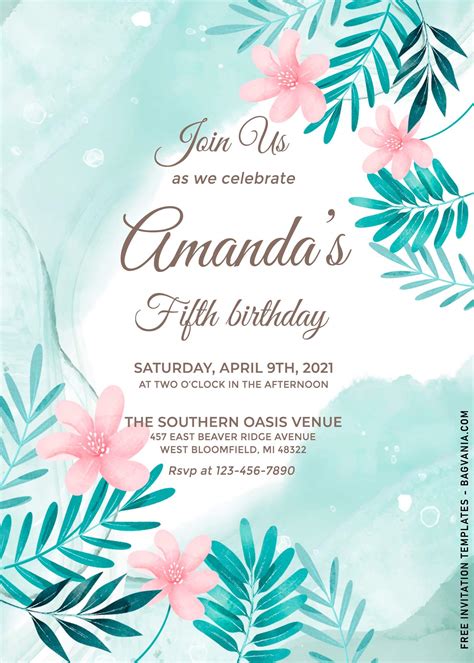 Birthday Invitations Free Templates