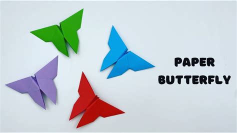 How To Make Easy Paper Butterfly For Kids Nursery Craft Ideas Paper