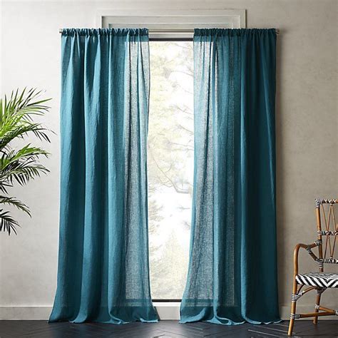 Linen Teal Curtain Panel Teal Curtains Curtains Living Room