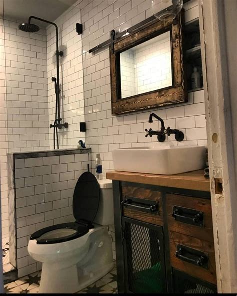 Vintage Industrial Bathroom Vanity Storage Cabinet With Etsy