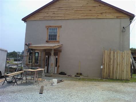 Concrete block building we turned into a house with character