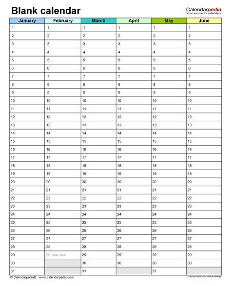 Blank Calendar Whole Year Calendar Printable Free Full Year Calendar