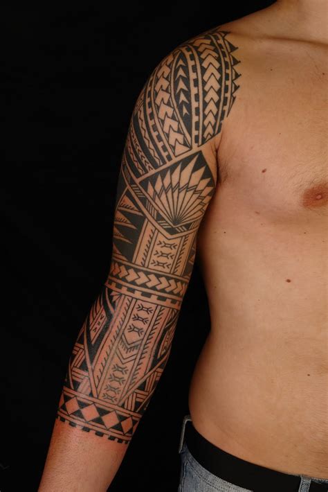 Maori Polynesian Tattoo Polynesian Sleeve Extension On Vinni
