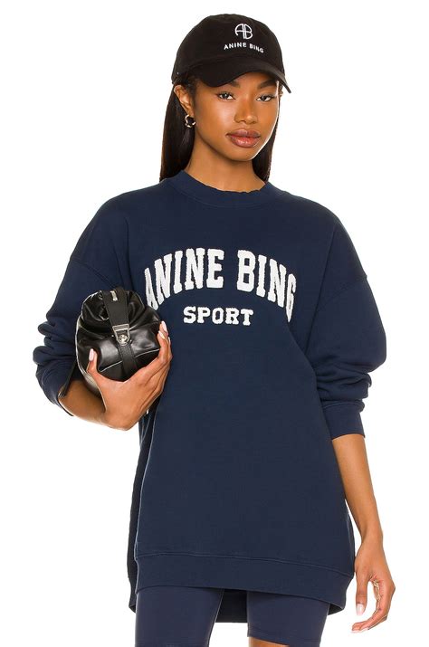 Anine Bing Sport Tyler Sweatshirt In Pacific Blue Revolve