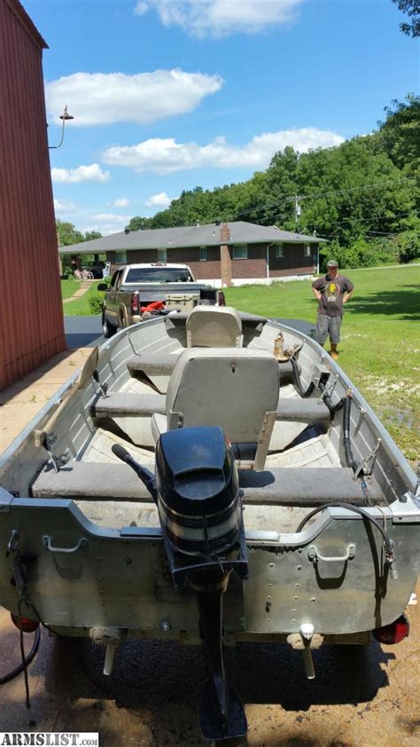 Armslist For Saletrade 15ft Jon Boat W 98 Motor And Trailer