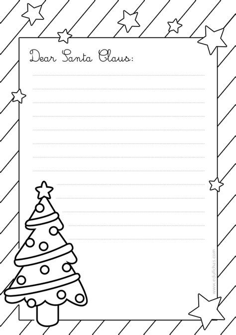 Imprimir Cartas para Papá Noel. Cartas para Colorear GRATIS. PDF