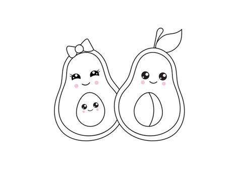 The best new collection of avocado coloring sheets. Avocado Coloring Pages - Best Coloring Pages For Kids in ...