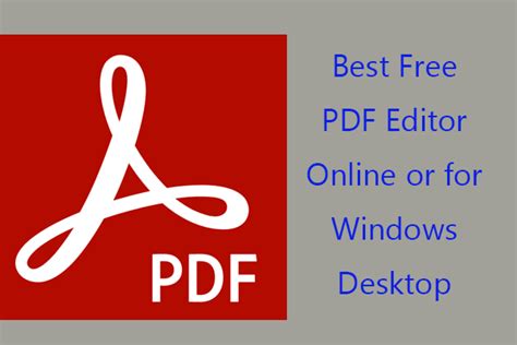 10 Best Free Pdf Editors For Windows 10 Or Online To Edit Pdf Minitool
