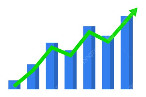 Blue Economy Grow Or Business Profit Char Design With Up Green Arrow