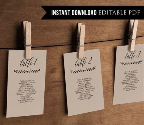 After finding a wedding seating plan template, click on the layout and customize it. Wedding Seating Chart Template, Hanging Seat Chart ...