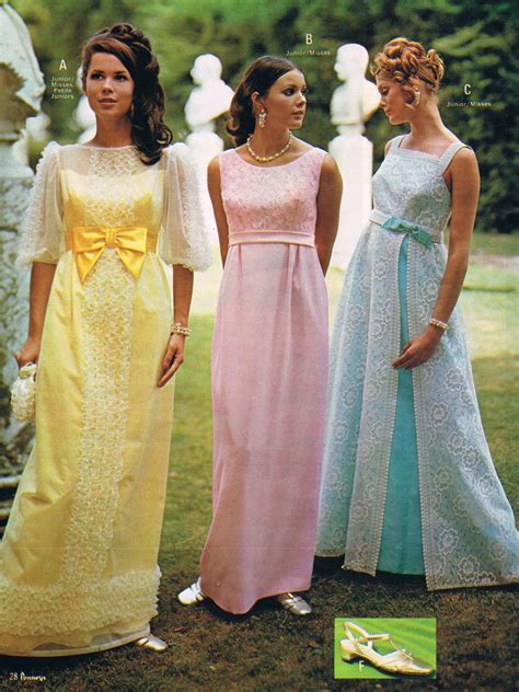 Penneys Catalog 60s Pastel Long Gown Dress Maxi Bridesmaid Prom Formal